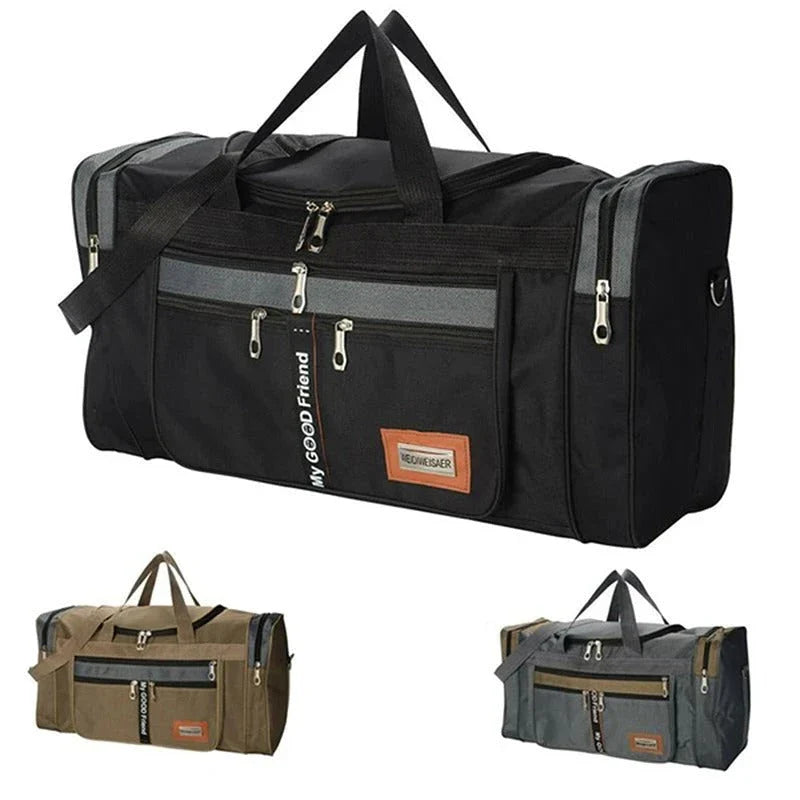 Large capacity travel duffel bag made of premium Oxford fabric, available in multiple colours