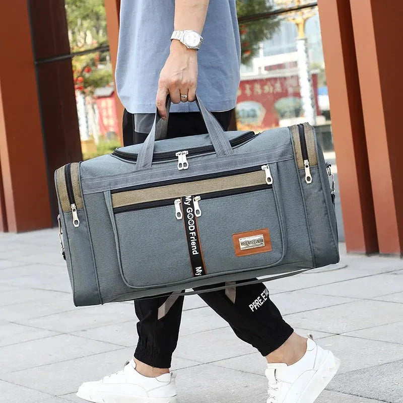 Large capacity travel duffel bag made of premium Oxford fabric, available in multiple colours