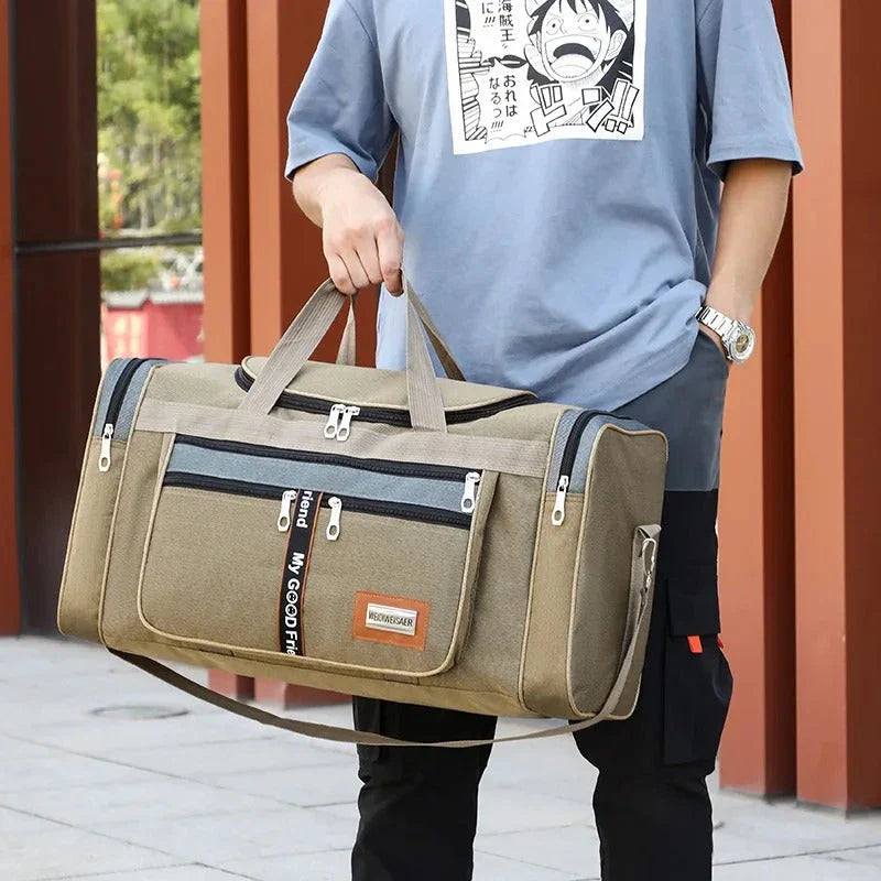 Large capacity travel duffel bag made of premium Oxford fabric, available in multiple colours