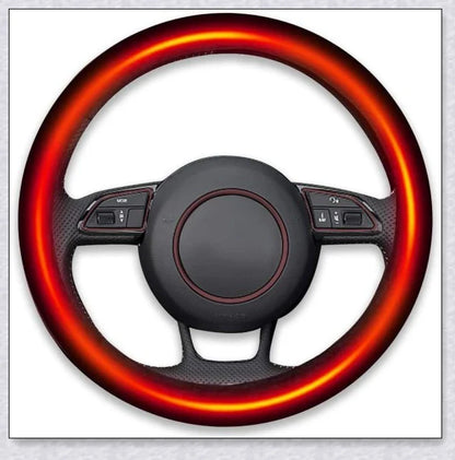 Warm and cosy heated steering wheel cover for comfortable winter driving