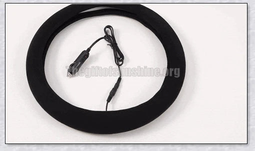 Warm and cosy heated steering wheel cover for comfortable winter driving