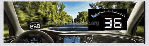 Windshield Speedometer Projector displaying driving data on car windshield