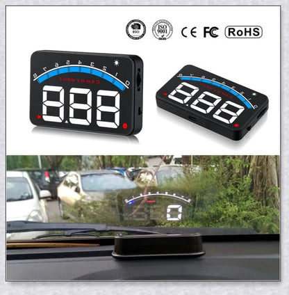 Windshield Speedometer Projector displaying driving data on car windshield