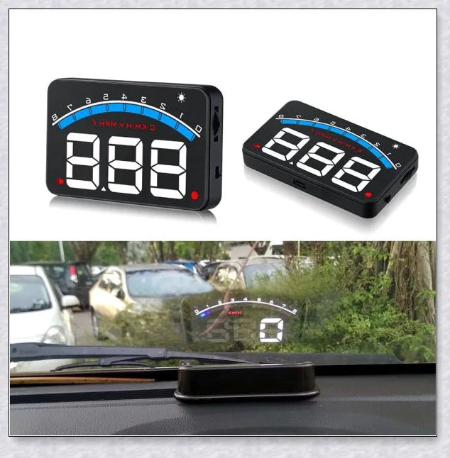 Windshield Speedometer Projector displaying driving data on car windshield