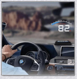 Windshield Speedometer Projector displaying driving data on car windshield