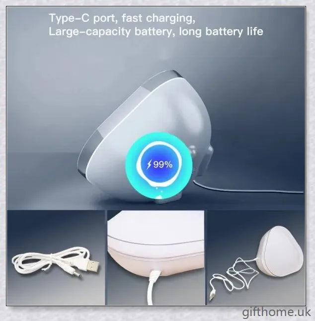A modern night light with 16 colour options, Wifi connectivity, and app control for a captivating, ambient glow in any room.