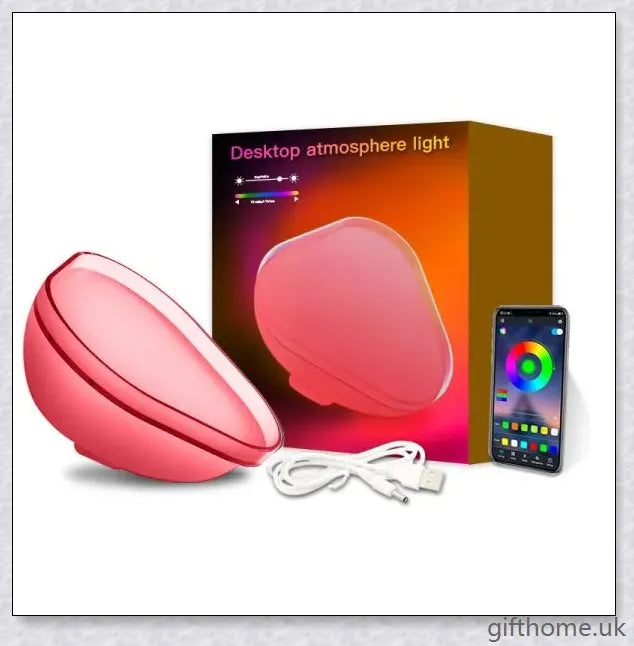 A modern night light with 16 colour options, Wifi connectivity, and app control for a captivating, ambient glow in any room.