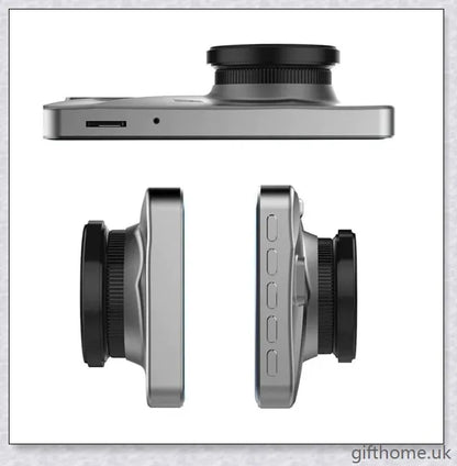 Front and Rear Dual Dash Cam Surveillance System with 1080P HD Video, 170-Degree Wide Angle Lens, and G-Sensor