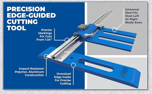 Heavy Duty Circular Table Saw Guide Rail Track - Precision Cutting Tool for Woodworking Projects
