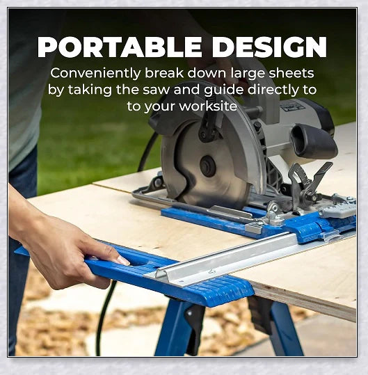 Heavy Duty Circular Table Saw Guide Rail Track - Precision Cutting Tool for Woodworking Projects