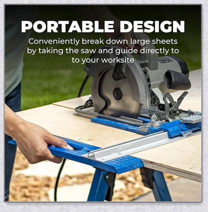 Heavy Duty Circular Table Saw Guide Rail Track - Precision Cutting Tool for Woodworking Projects