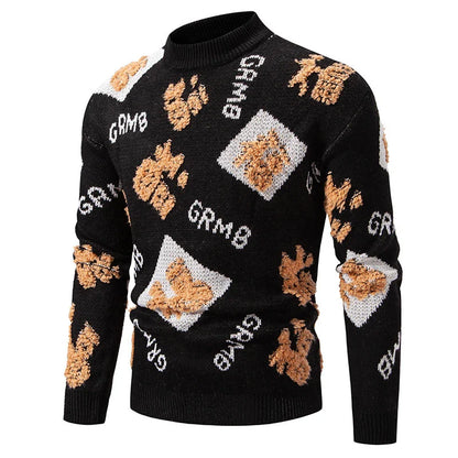 Stylish men's half-turtleneck fashion sweater in a range of classic colours