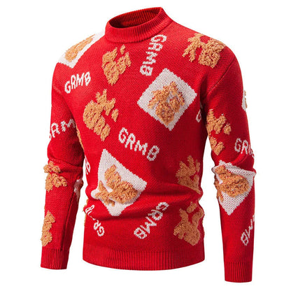 Stylish men's half-turtleneck fashion sweater in a range of classic colours