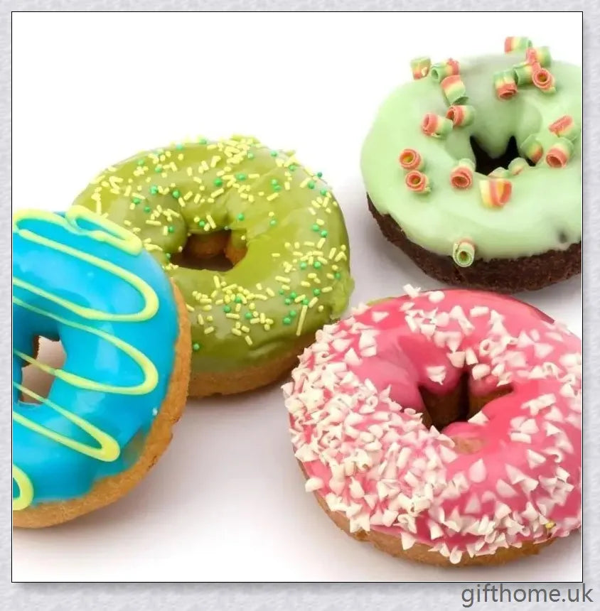 A white and stainless steel donut maker that can create full-size or mini donuts with ease