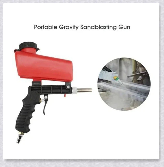 Portable sand blaster with adjustable airflow, suitable for rust removal, polishing, and surface cleaning