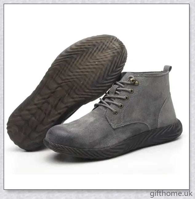 Premium anti-smashing and anti-puncture outdoor shoes made with breathable leather and durable construction for superior protection and comfort