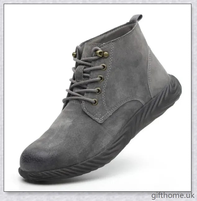 Premium anti-smashing and anti-puncture outdoor shoes made with breathable leather and durable construction for superior protection and comfort