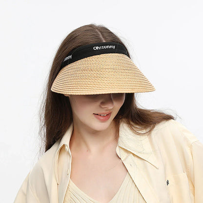 Adjustable sun visor hat with wide brim for maximum UV protection and comfortable, versatile wear