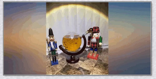 Whiskey Globe Decanter - An Artfully Crafted Spirits Decanter with a World Globe Design