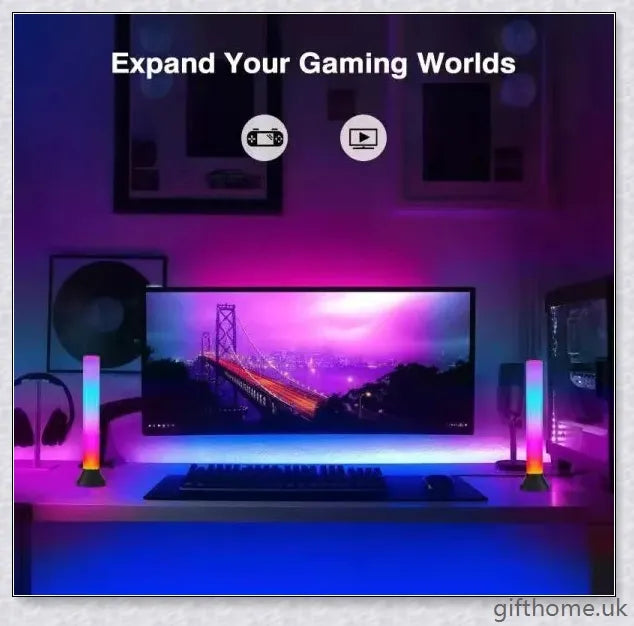 Bluetooth RGB Music Atmosphere Light with adjustable height and aluminium alloy construction