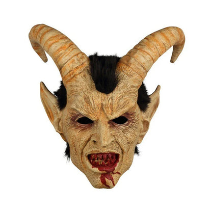 High-quality latex mask featuring the chilling visage of Lucifer, the Prince of Darkness, for cosplay, Halloween, and other dark-themed occasions.
