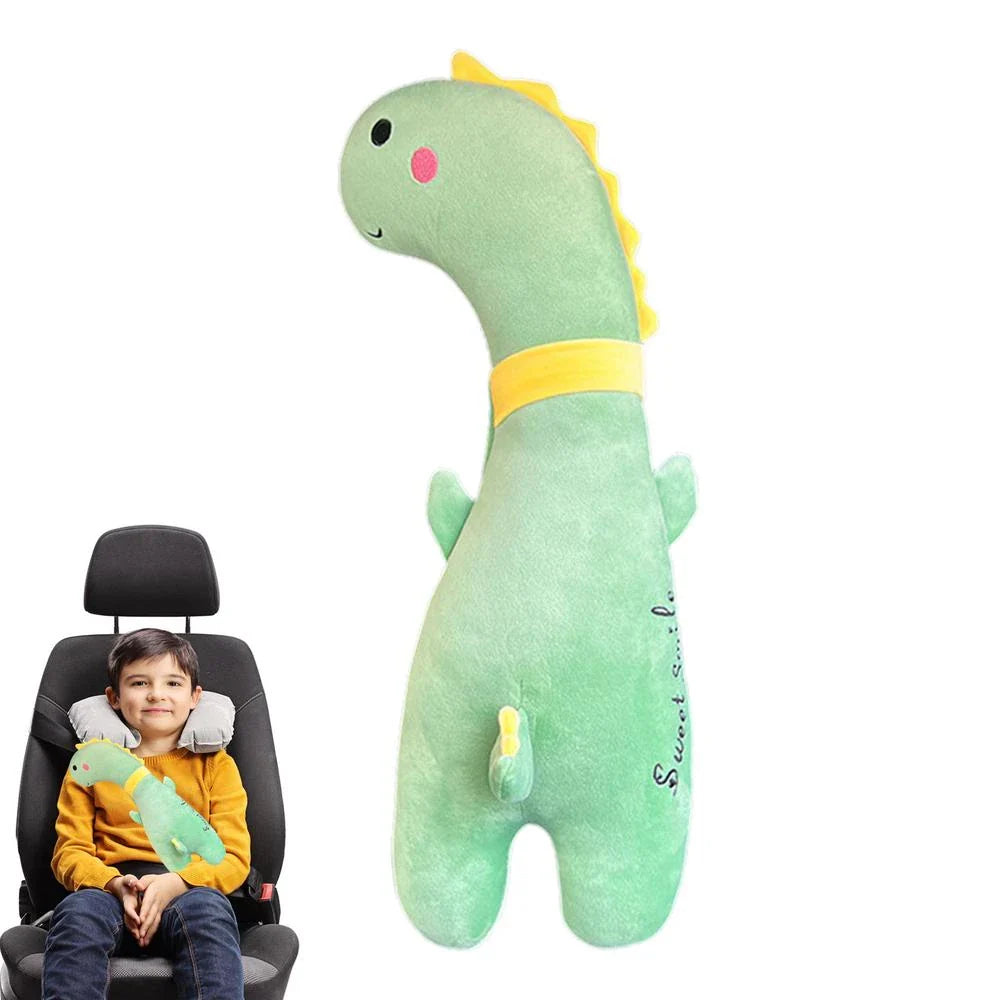 Colourful cartoon-themed car safety belt cushion pads providing comfort and support for car rides