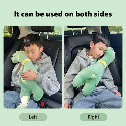 Colourful cartoon-themed car safety belt cushion pads providing comfort and support for car rides