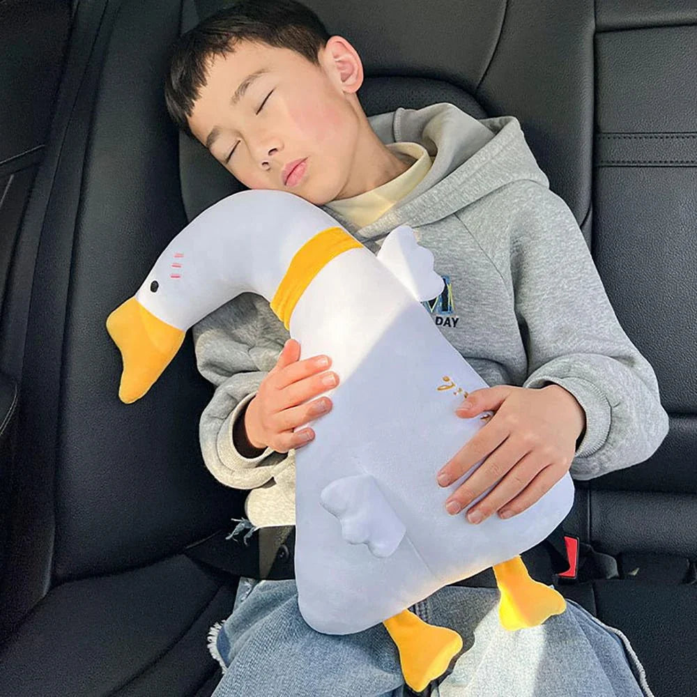 Colourful cartoon-themed car safety belt cushion pads providing comfort and support for car rides