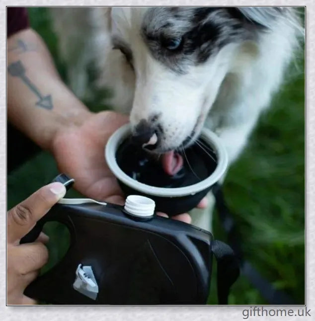 Essential Leash - Multi-Functional Dog Leash with Built-In Water Bottle, Bowl, and Waste Bag Dispenser