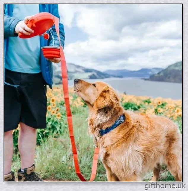 Essential Leash - Multi-Functional Dog Leash with Built-In Water Bottle, Bowl, and Waste Bag Dispenser