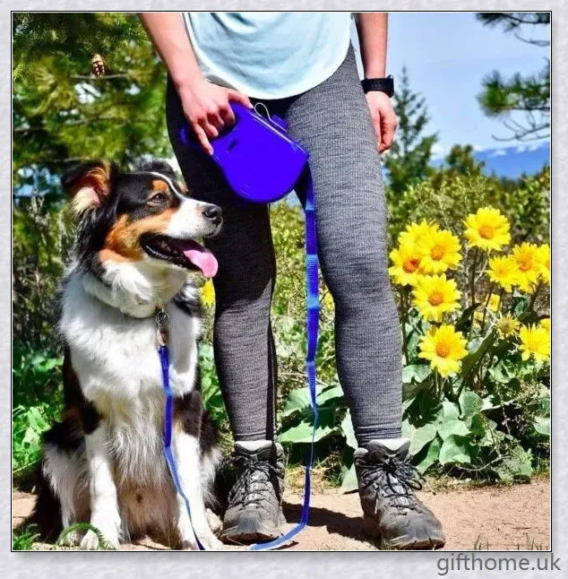 Essential Leash - Multi-Functional Dog Leash with Built-In Water Bottle, Bowl, and Waste Bag Dispenser
