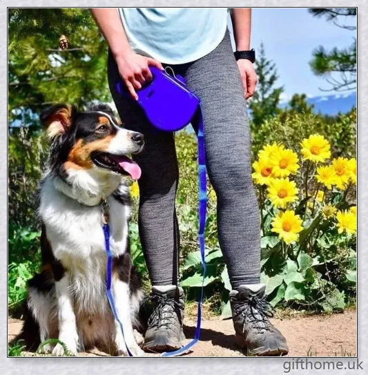 Essential Leash - Multi-Functional Dog Leash with Built-In Water Bottle, Bowl, and Waste Bag Dispenser