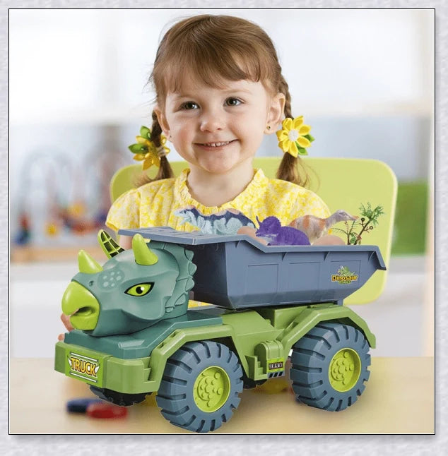 Rexcavator oversized dinosaur toy truck with realistic dinosaur figures and an impressive carrier