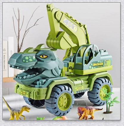 Rexcavator oversized dinosaur toy truck with realistic dinosaur figures and an impressive carrier