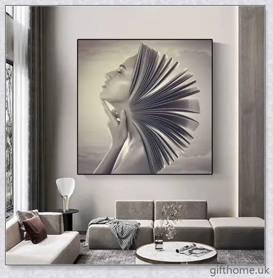 Stunning oil on canvas painting with a frameless, modern design that adds captivating artwork to any home decor