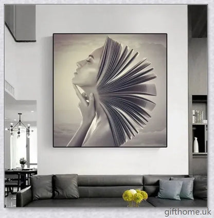 Stunning oil on canvas painting with a frameless, modern design that adds captivating artwork to any home decor