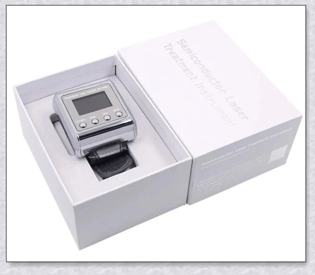 The Hypertension Laser Therapy Watch, a cutting-edge device that uses low-intensity laser therapy to improve blood circulation and manage hypertension.