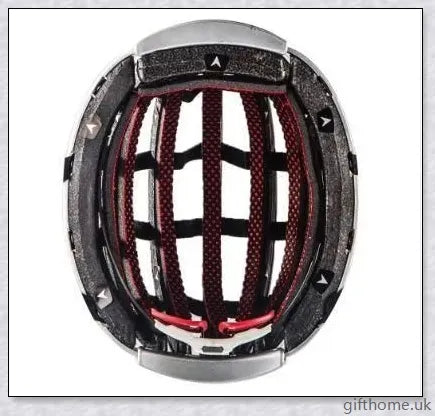 A foldable bicycle helmet made with durable materials and designed for urban commuting