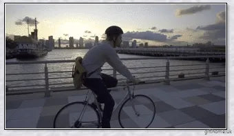 A foldable bicycle helmet made with durable materials and designed for urban commuting