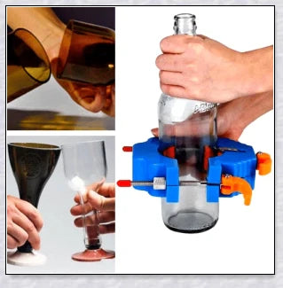 Premium bottle cutter with tungsten carbide steel cutting wheel for creating unique glassware from recycled bottles