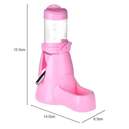 An orange hamster watering device with a capacity of 585 ml, designed for reliable and long-lasting hydration of small pets.