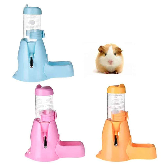An orange hamster watering device with a capacity of 585 ml, designed for reliable and long-lasting hydration of small pets.