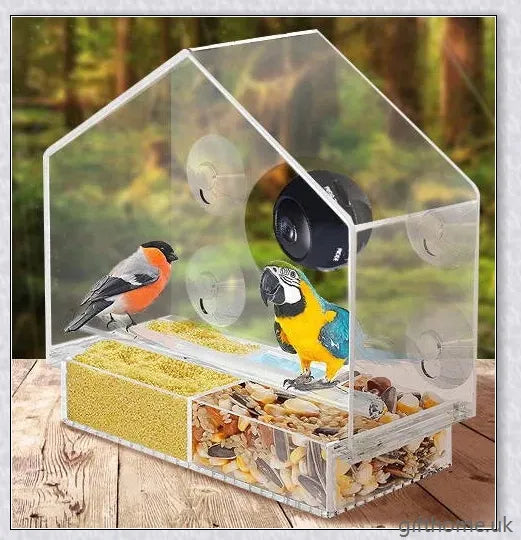 Bird Buddy Smart Bird Feeder With Camera - Observe wild birds in your backyard with this motion-activated camera feeder