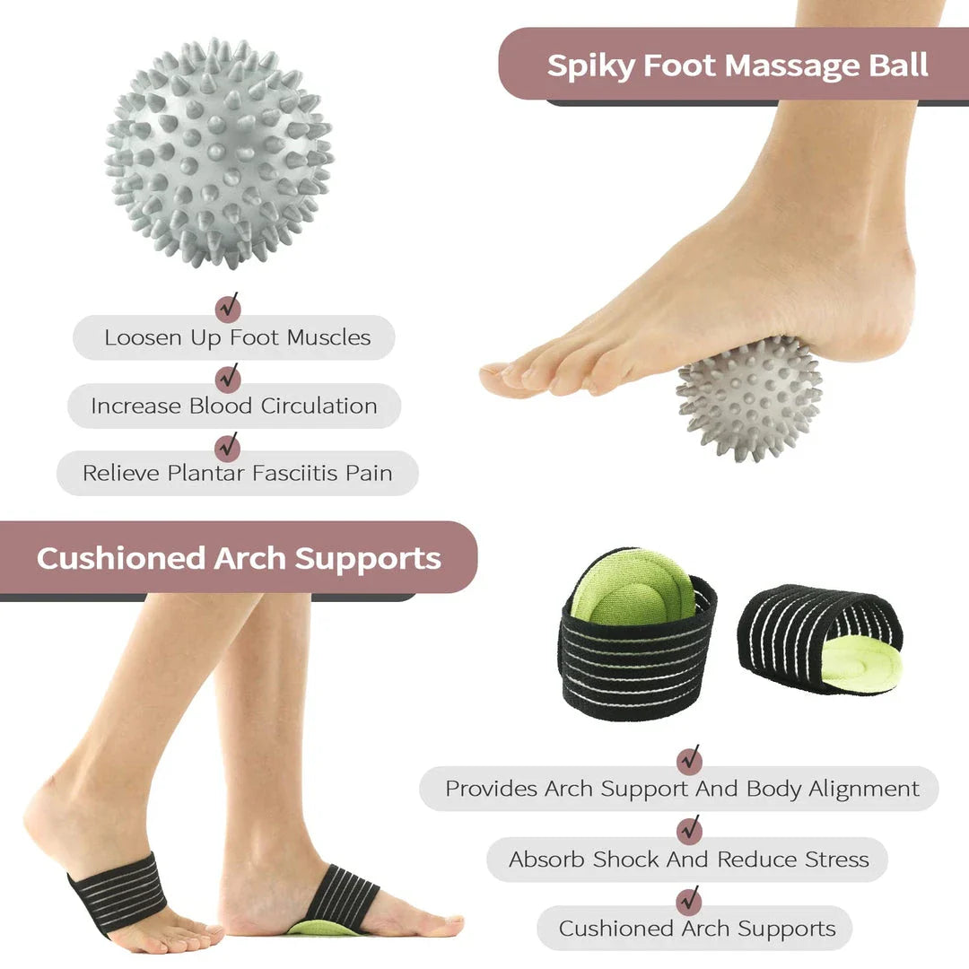 Adjustable night splint with lightweight aluminium bar and adjustable strap for personalized foot support and pain relief