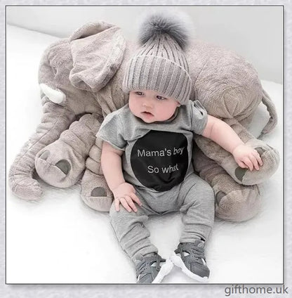 Soft, cuddly elephant-shaped plush toy pillow in a variety of colours, perfect for babies, toddlers, and kids