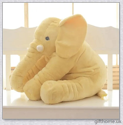 Soft, cuddly elephant-shaped plush toy pillow in a variety of colours, perfect for babies, toddlers, and kids