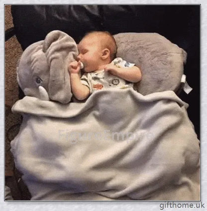 Soft, cuddly elephant-shaped plush toy pillow in a variety of colours, perfect for babies, toddlers, and kids