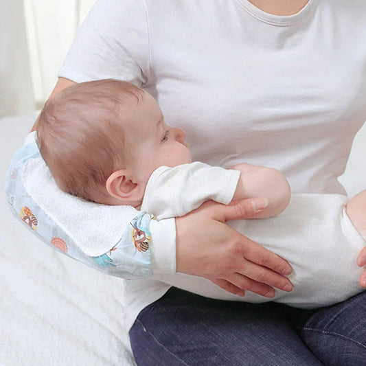 Ergonomic breastfeeding arm pillow with ice silk fabric for cooling comfort