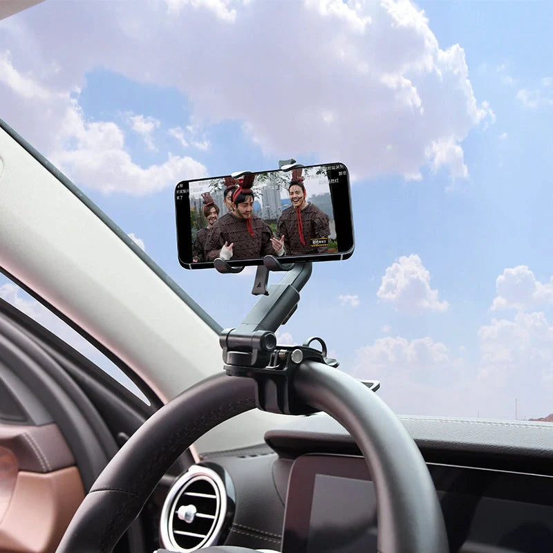 Sun Visor Chuck Car Mount with adjustable angle for mobile phones