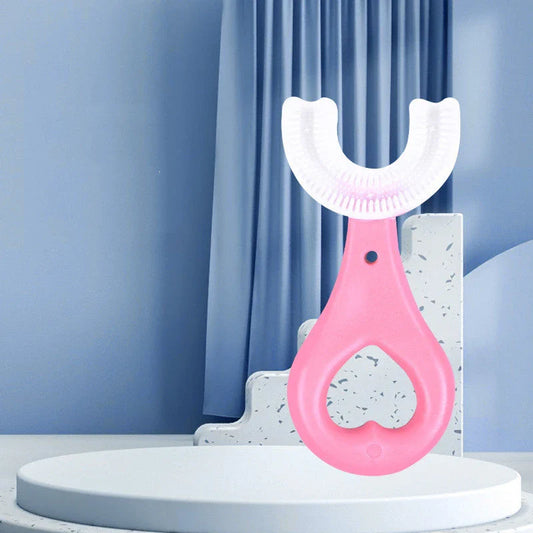 Soft, U-Shaped Children's Toothbrush in Various Vibrant Colors Made of Food-Grade Rubber